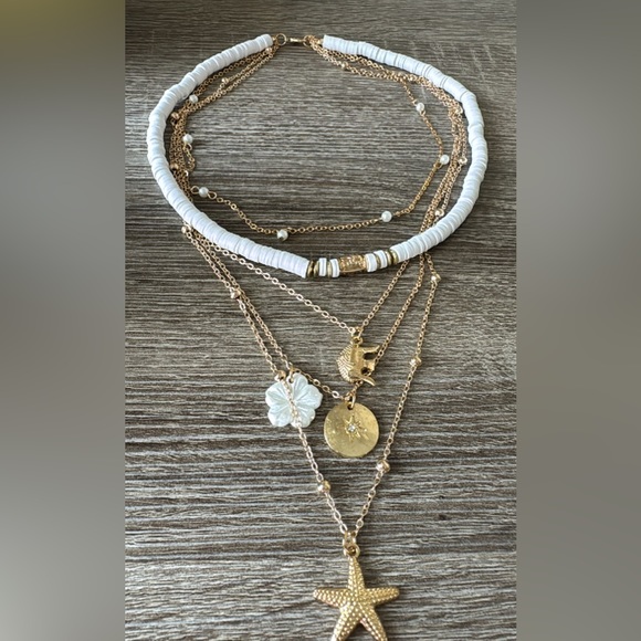 Bohemian multi layers necklace A352 - Picture 2 of 4